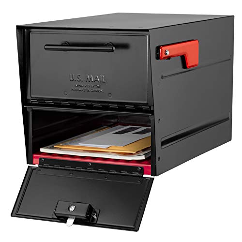 Image of Architectural MAILBOXES Mailboxes 6400B-R-10 Oasis Eclipse Locking Mailbox, Black