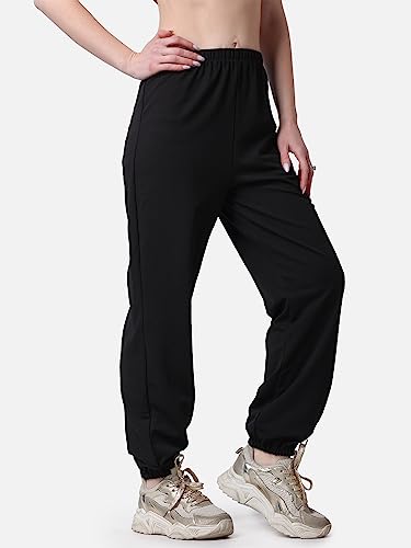 Image of POPWINGS Casual Solid Joggers for Women || Loose Fit Joggers for Women ||Joggers for Summer Wear