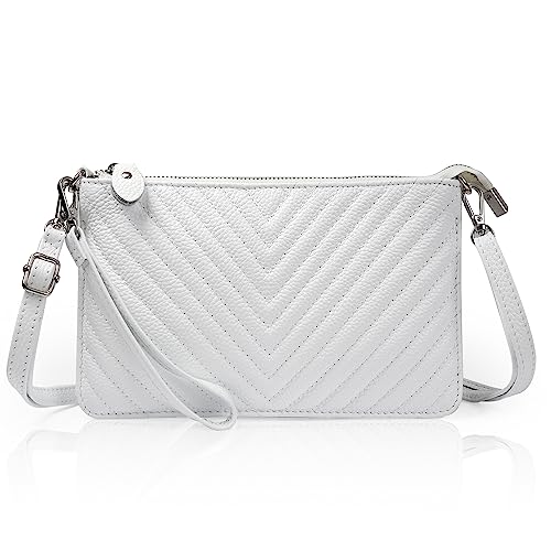 Image of befen Genuine Leather Wristlet Clutch Wallet Purses Small Crossbody Bags for Women with RFID Blocking Card Slots