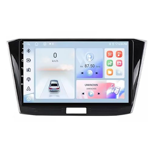 YRCTHEK For Passat B8 2015-2018 Double Din 9 Inch Android 15 Car Stereo Bluetooth Car Radio Compatible Mobile Phone Mirror Link Steering Wheel Control FM/AM/RDS Backup Camera,4CoreWifi1G+16G