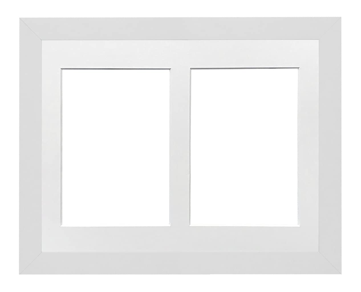 Memory Box White Frame With White Mount White Frame 10X8' Multi Aperture Picture Frame With White Mount To Fit (2X) 6X4' Photos With Perspex Sheet - Tabletop & Wall Mountable Landscape Or Portrait