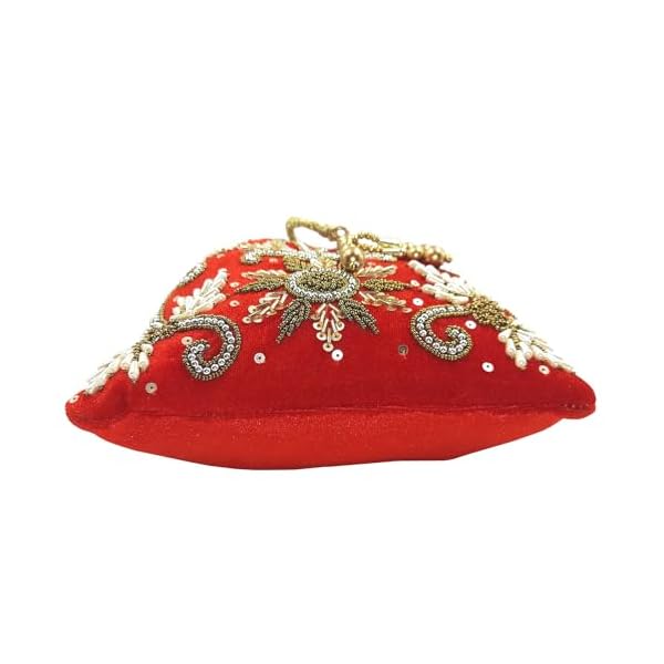 Exotique Women Velvet Hand Made Embodary Potli Bag For Weddings (HW0017) - Image 4