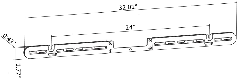 Image of ynVISION.DESIGN Soundbar Wall Mount Bracket compatible with Sonos Arc Ultra and Arc - Includes All Hardware and Anchors for Drywall /Hard Surface- Vibration-Reducing Foam Pads - Flat Wall Mount - White