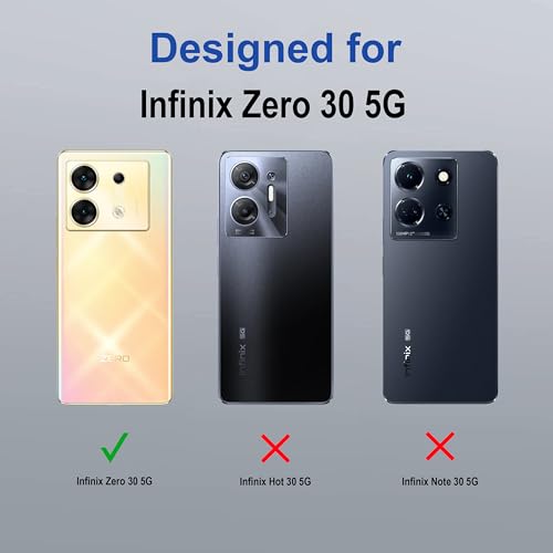 Image of Zapcase Back Case Cover for Infinix Zero 30 5G | Compatible for Infinix Zero 30 5G Back Cover | Case Cover with Camera Protection | (TPU + PC | Translucent Black)