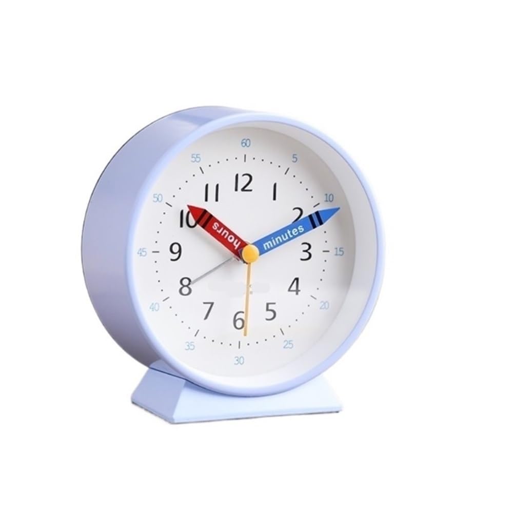 NIUHUAHUI Alarm Clock, Silent mini desktop alarm clock, best for students and study use, a gentle morning wake-up device, compact and stylish for home or office(Purple)