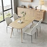Polyvalent, facile à assembler, parfait pour tout espace : ce moderne ensemble de table à manger de 5 pièces s’intègre parfaitement dans n’importe quelle pièce, des salles à manger et cuisines aux coins petit-déjeuner et balcons. Idéal pour les repas familiaux quotidiens, les pauses décontractées pour le café ou les réunions entre amis, l'ensemble de table à manger avec 4 chaises comprend tous les accessoires nécessaires et un manuel facile à suivre pour un montage rapide, améliorant votre expérience culinaire en quelques minutes.