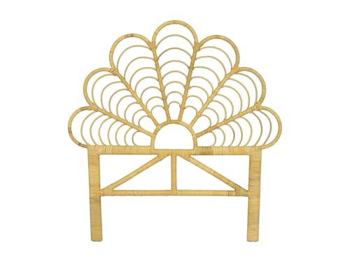 Vente-unique-Bett-Kopfteil 110 cm - Rattan - Holzfarben - FLOSIA