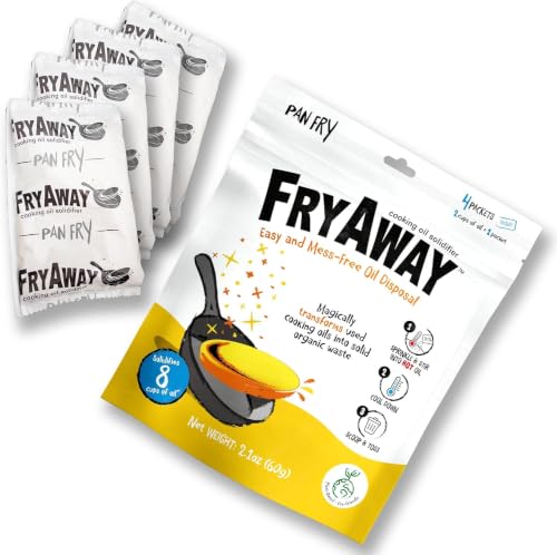 FryAway® Pan Fry Oil Solidifier, 4 Packets...