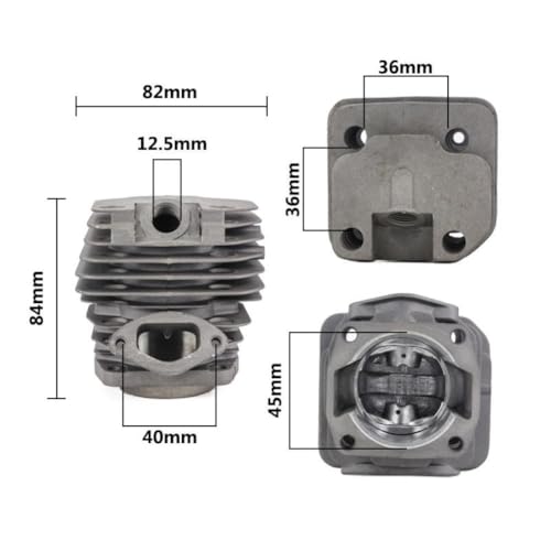 Kit piston cylindre 45mm 52cc haute compression pour tronçonneuse 5200