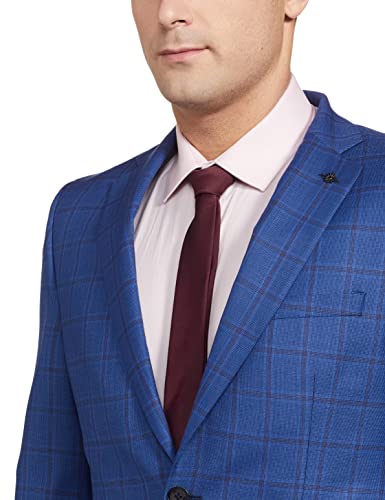 Image of Raymond Wool Blend Men's Full Sleeve Contemporary FIT Dark Blue Formal Suit