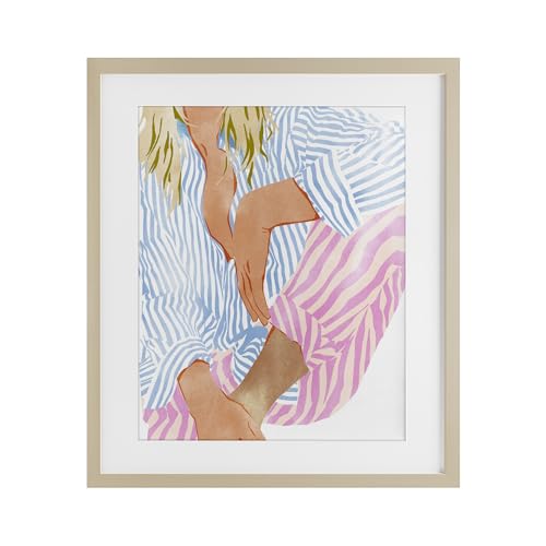 Affiche encadrée femme pastel Stupell Industries pour décoration salon moderne