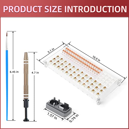 Image of RUNJRX 36 Switches Acrylic Lube Station,Keyboard Switch Grease 0.53oz /15g, Switch Opene for Cherry Kailh Akko TTC, Lube Kit for Mechanical Keyboard