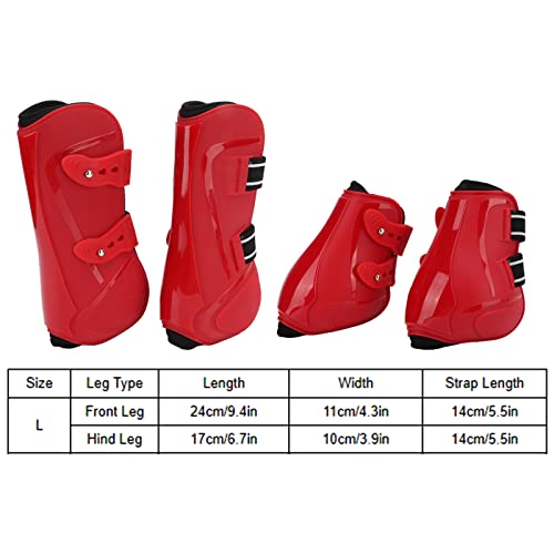 4 Unidades de Botas de Tendão de Cavalo – Botas Frontais Abertas Em PU e Botas de Suporte para Perna