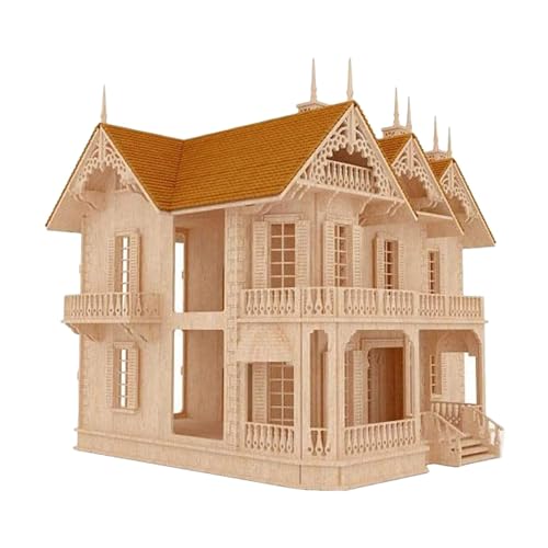 Birds Wood Shack The Victorian Gothic Mansion Lightweight & Durable Model Kit - Available in 1:24 Scale - Challenging Puzzle Wooden Doll House | Made with Baltic Birch Wood