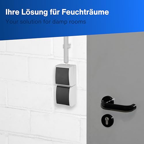 REV AquaForm SPARSET - 5x Lichtschalter + Steckdose, IP44, senkrecht, grau – Ansicht 8
