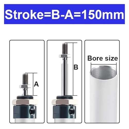 Vérins pneumatiques MAL anti-fuite alésage 40 mm course de 150 mm