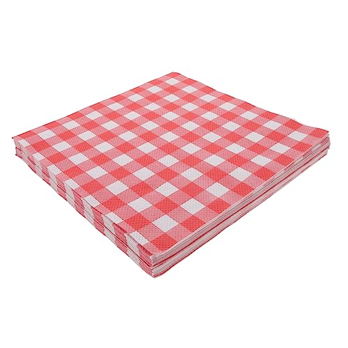 FUNOMOCYA Wax Paper Sheets 100pcs Large Size Checkered Paper for Food Packing Bbq and Home Picnic Use
