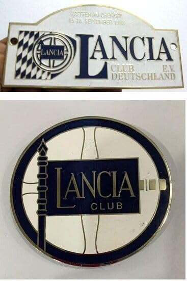 Generic Car Badge - Fiat Lancia Badges Set of 2pcs Grill Badge Emblem Mg Jaguar Triumph