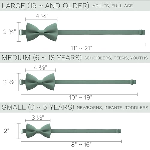 Image of Bow Tie House Mens Bowties Pre-tied Shape Clip on Bowtie Solid Men Formal Wear for kids, baby boys, toddler any age bow ties