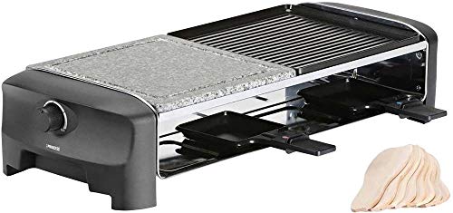 Preisvergleich Produktbild Princess Gourmet and Stone Grill Raclette 8Pfännchen Schwarz
