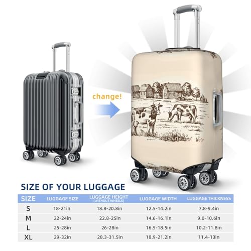 Cows On The Farm Travel Luggage Covers - Elasticity Suitcase Covers Protector for Luggage 18-32 Inch2