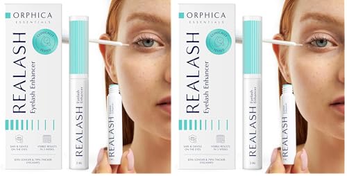 ORPHICA Realash Serum para Pestañas 3 ml - Acondicionador Crecimiento Pestañas, Suero Fortalecedor y Engrosador de Pestañas Largas - Tratamiento Eyelash Growth Serum (Paquete de 2)