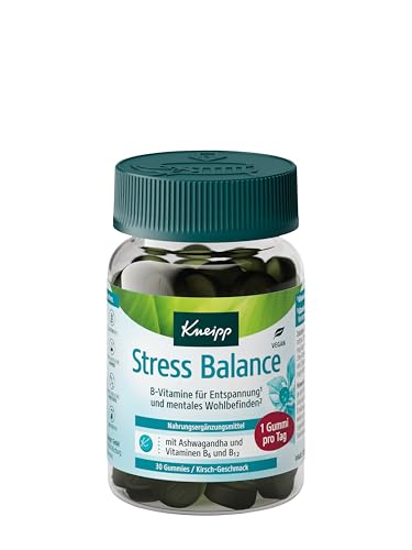 Kneipp Stress Balance Gummies - Mit Ashwaganda und Vitaminen B6 & B12- Kirsch-Geschmack - vegan - 30 Stück