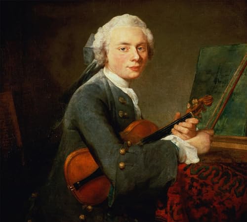 Affiche toile Jeune homme au violon Chardin pour effacer les murs vides