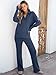 ANRABESS Women Two Piece Outfits Sweater Sets Lounge Waffle Knit Pullover Matching Wide Leg Pants Tracksuit 2025 Fall Fashion Large