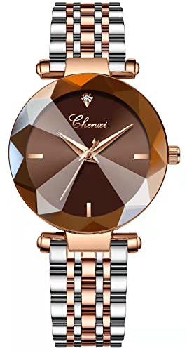 Montre tendance pour femme bracelet acier or rose quartz chic et élégante