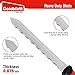 Goldblatt Insulation Knife, 8 Inch Stainless Steel Blade - Serrated Sharp Double Side Insulation Cutter Tool for Cutting Heat Material, Styrofoam - Rockwool Sod Cutter Lawn Repair Garden Knife
