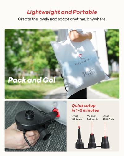 Qpau Larger Inflatable Toddler Travel Bed, Portable Kids Air Mattress With Built-In Bumpers, Fast Electric Pump, Separate Mattress Design, For Home thumb #4