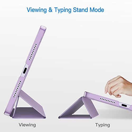 Image of JETech Cover Case for iPad mini (A17 Pro, 2024 Model, 7th Generation) / mini 6 (2021 Model, 6th Generation), Slim Stand Hard Back Shell Smart Cover with Auto Wake /Sleep (Purple)
