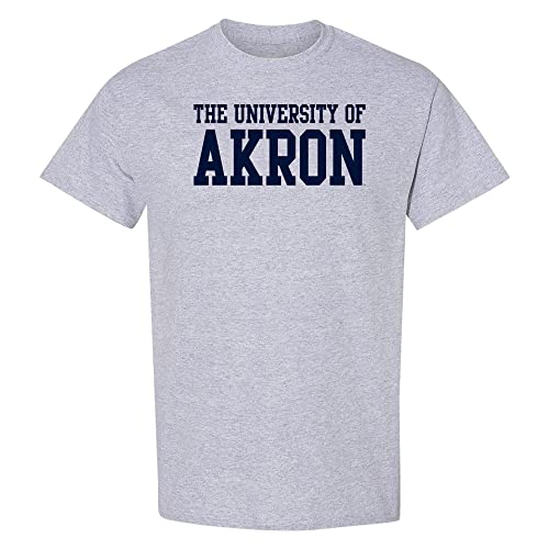 AS01 - Akron Zips Basic Block T Shirt - Large - Sport Grey