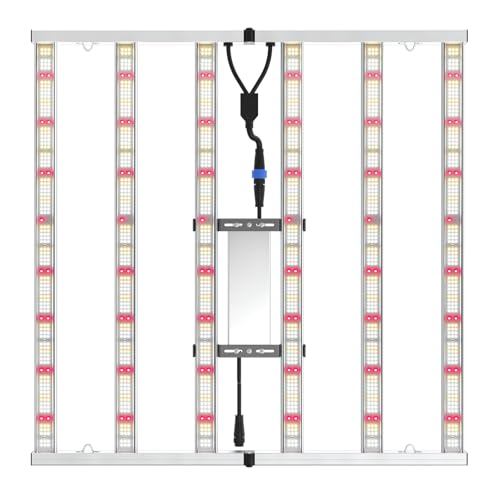 SAMPHON LED Grow Lights for Indoor Plants Full Spectrum, 1530 Pcs Diodes 400W Grow Lamp, 4x4ft Commercial Foldable 6 Bar Daisy Chain Growing Plant Lights for Indoor Plants Veg Seed and Bloom