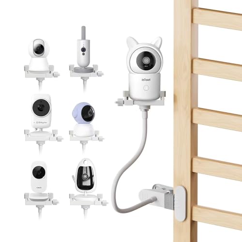 Support universel pour babyphone GHB - Compatible avec Vtech/Mom Cozy/Boifun/Babystar/Philips Video, Mobile Phone Clip - Support flexible pour caméra bébé...