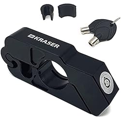 Candado De Freno Para Moto KRASER KR720B Candado Moto Manillar Antirrobo Manilla de Freno para Motocicleta, Seguridad Empuñadura Palanca Embrague, Bloqueo Acelerador Scooter Quad, Grip Lock Universal