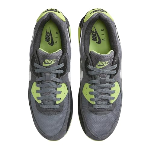 Nike Air Max 90 Men's Shoes (DM0029-012, Smoke Grey/Light Lemon Twist/Black/Photon Dust) Size 133