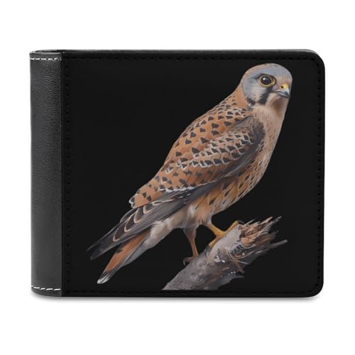 Kestrel Bird Men‘s Bifold Wallet with Front Pocket And Credit Card Holder for Daily Travel Work