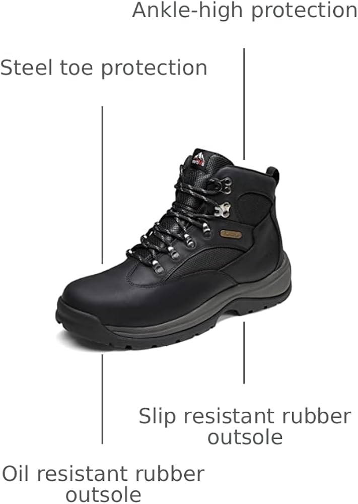 Amazon.com | NORTIV 8 Steel Toe Work Boots for Men Waterproof Slip