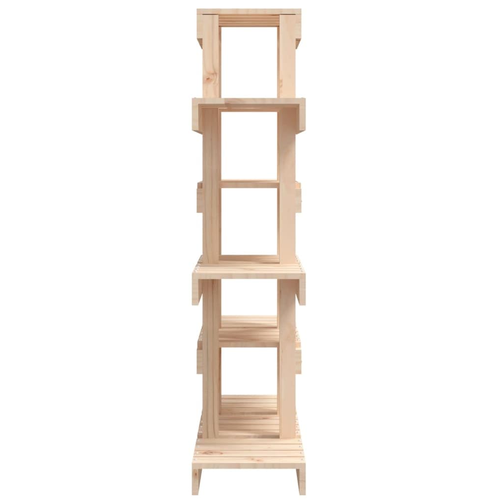 Pflanzenständer Holz 85x25x109,5 cm - Pflanzregal Mehrstöckig aus Massivholz Kiefer, Blumenständer für Innen und Außen, Blumenregal für Wohnzimmer, Balkon und Garten