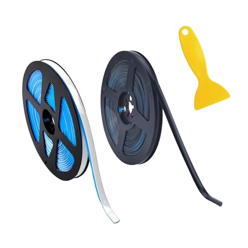 2 Rolls Bath Sealant Strips, Strong Self Adhesive Simple Seal Tape, 6m Shower Tray Sealing Strip, Caulk Strip Sealant Tape, with Sealing Tool, for Toilet, Bathroom, Kitchen, Bathtub, Wall Floor