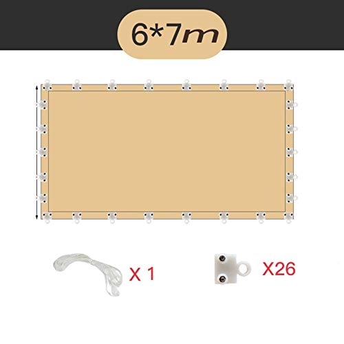 Malla de sombra elegante beige panel de ocultación 6x7 metros duradero 7