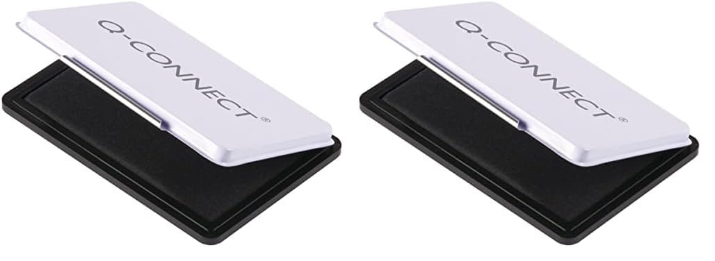 Q-Connect Medium Stamp Pad Black KF25211,110 x 70 cm (Pack of 2)