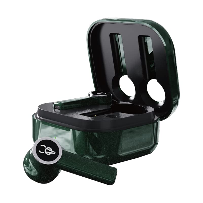 Sabbat E18 3D Clear Sound True Wireless Earbuds Blutooth 5.2 TWS Stereo Earphones A week's Endurance with Built-in Mic and Charging Case for iPhone, Samsung, iPad, Android(Aurora Green)