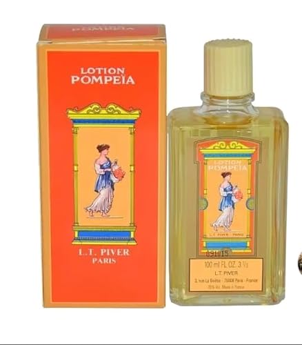 L.T. Piver Lotion Pompeia, Classic French Perfume, 100ml/3.4 fl oz, Vintage Orange Box Design image 2