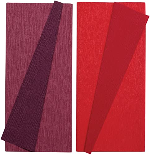 Lia Griffith Rolo de papel crepe dupla face, 1,8 m², Sangria e berinjela, cereja e framboesa