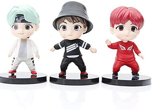 Image of AUGEN Limited Edition BTS Bangtan Action Toy Figure and Cake Topper Collectible Set of 7-8cm Statue (Small, 2)