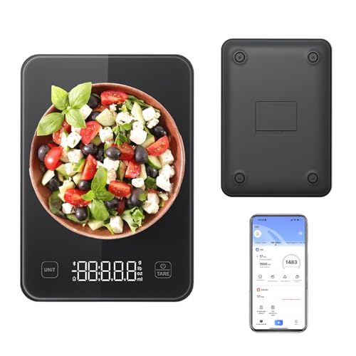 Reiteag Vintara Küchenwaage mit App Smart Scale und Kalorienzähler – Präzise digitale Waage für Ernährung, Portionskontrolle und Diät, In wenigen Wochen zur Traumfigur