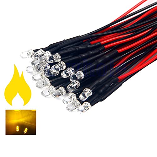 Diodi led 5 mm effetto tremolante giallo 12V Confezione 10 pezzi